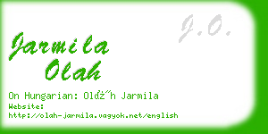 jarmila olah business card